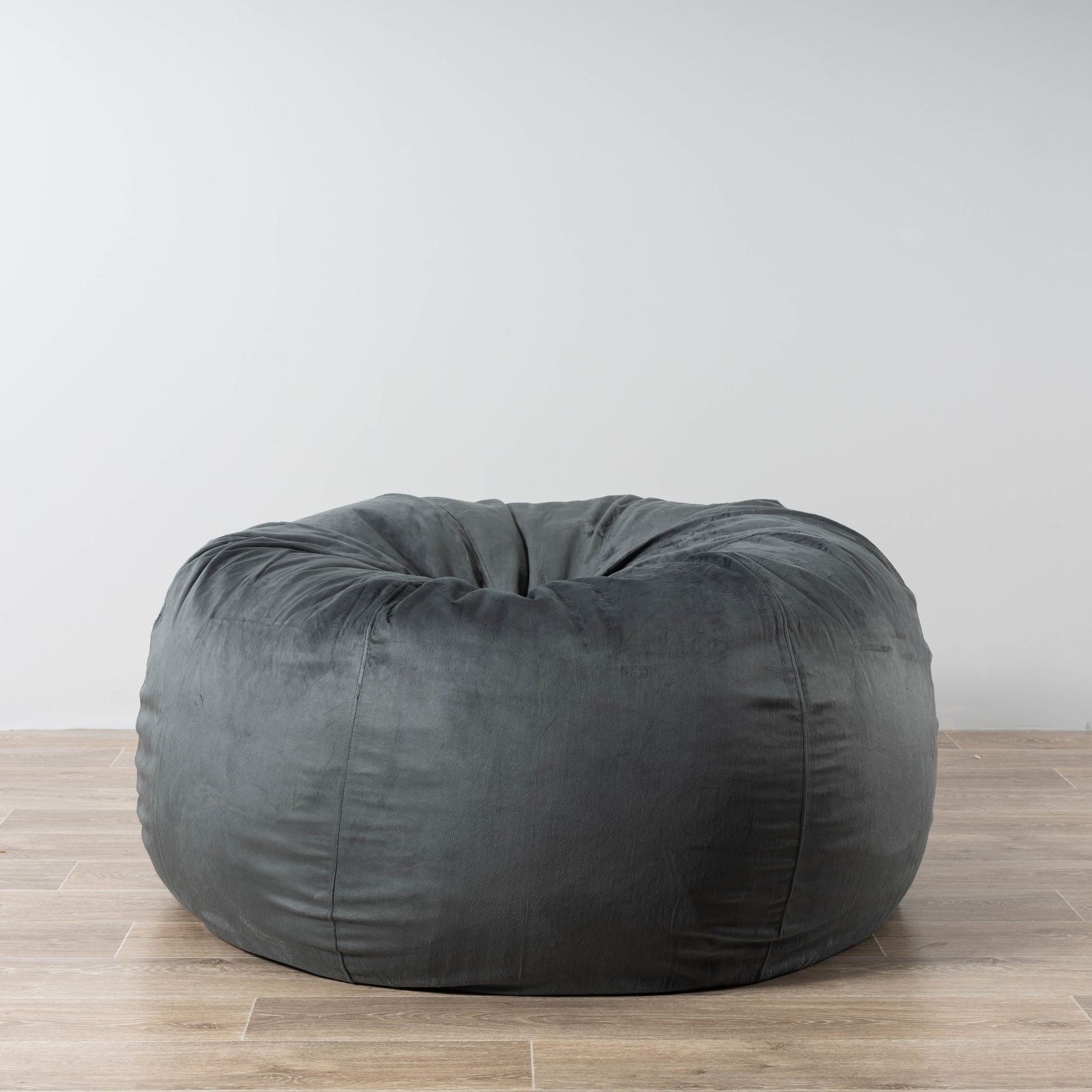 Pierre Fur Bean Bag - Charcoal gallery detail image