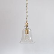 Gracie | Glass Bell Shape Pendant Light - Gold gallery detail image