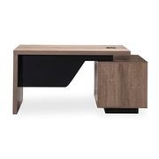KELLEN Executive Desk with Left Return 1.6-1.8M - Warm Oak & Black gallery detail image