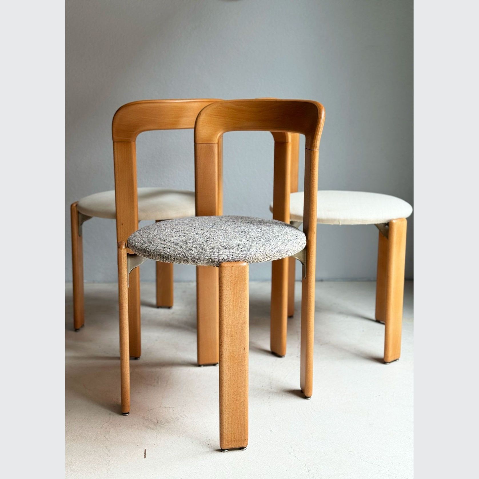Oak Cushioned Chairs by Bruno Rey for Dietiker gallery detail image