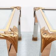 Banci Firenze, Steel and Brass Side Table Nightstand gallery detail image