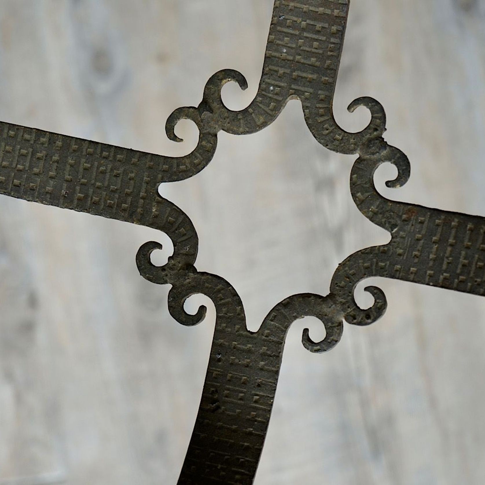 French Gilded Iron Chandelier gallery detail image