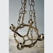 French Gilded Iron Chandelier gallery detail image