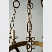 French Gilded Iron Chandelier gallery detail image