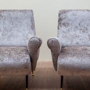 Vintage Italian Armchairs in Cub Fabric gallery detail image