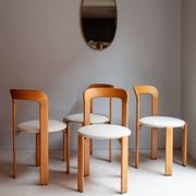 Oak Cushioned Chairs by Bruno Rey for Dietiker gallery detail image