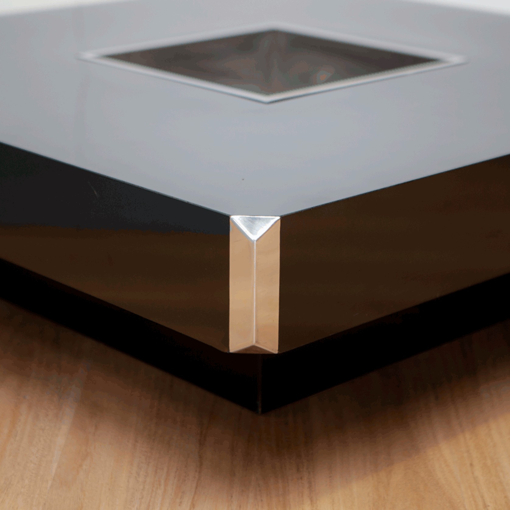Square Alveo Coffee Table by Willy Rizzo, 1970s gallery detail image