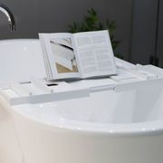 Serenity Bamboo Bath Caddy - White gallery detail image