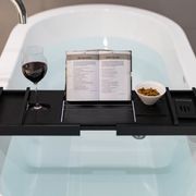 Serenity Bamboo Bath Caddy - Black gallery detail image