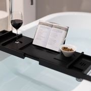 Serenity Bamboo Bath Caddy - Black gallery detail image