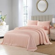 Silky Soft Bamboo Quilt Cover  - Soft Coral Pink gallery detail image