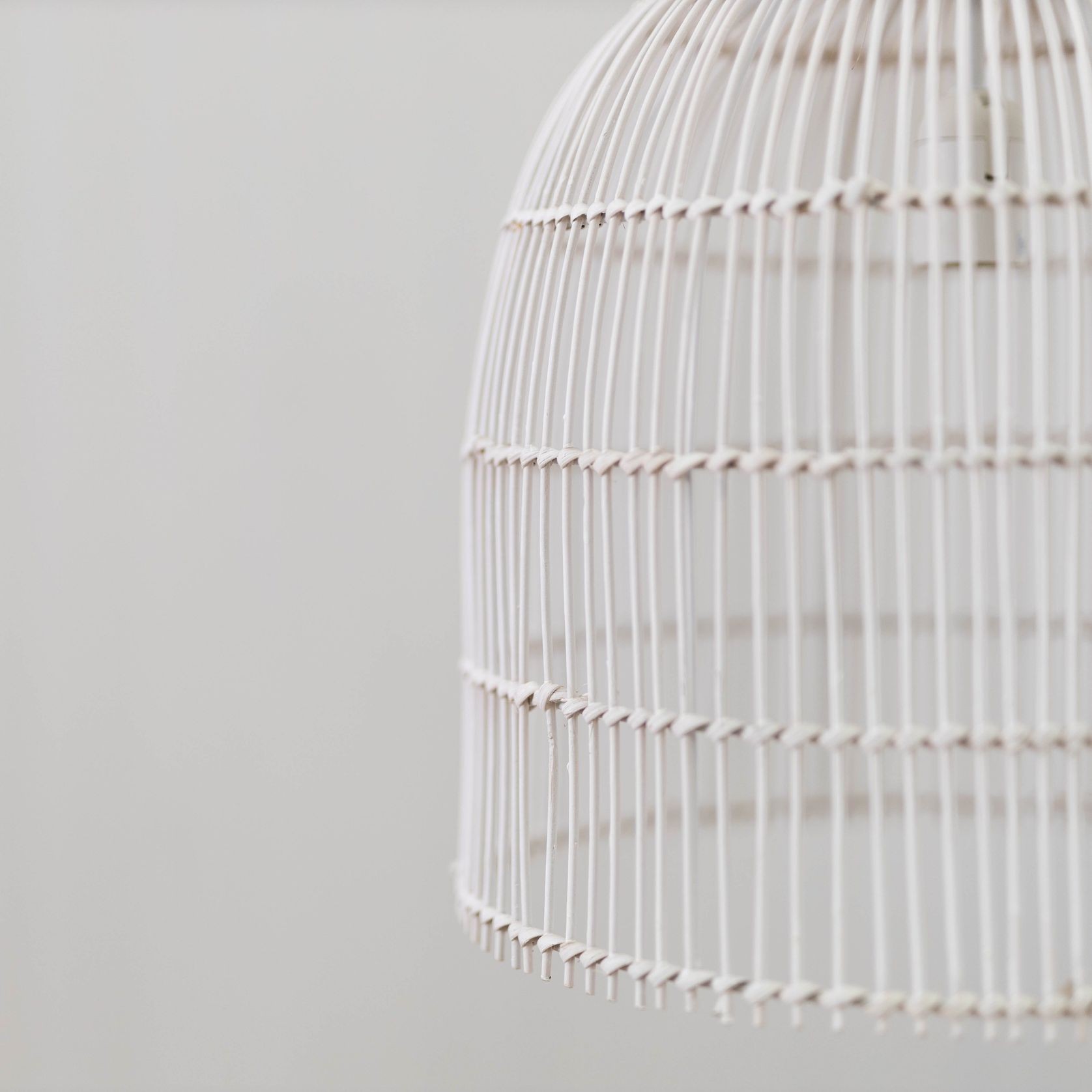 Whitewash Cane Rattan Pendant Light Siena 2 Sizes ArchiPro AU