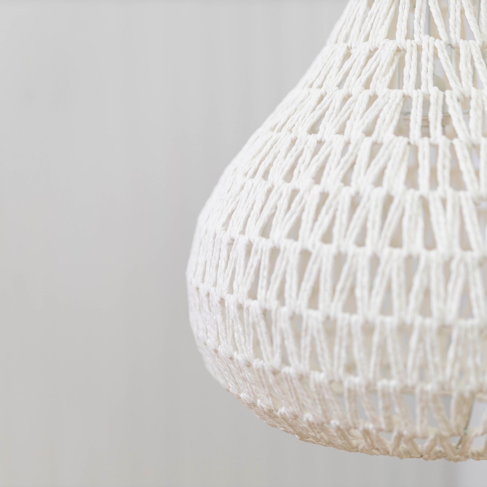 Byron | Rope Pendant Light - White gallery detail image