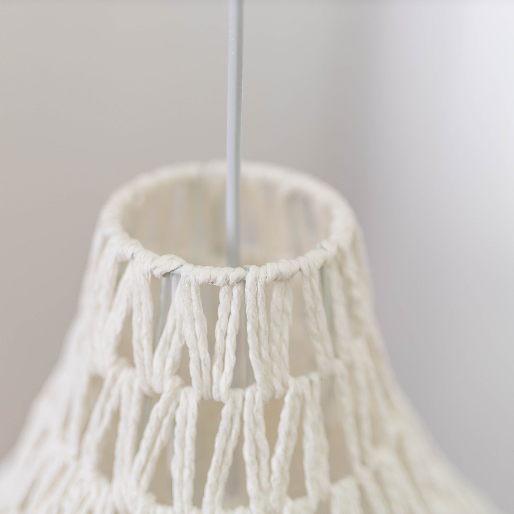Byron | Rope Pendant Light - White gallery detail image