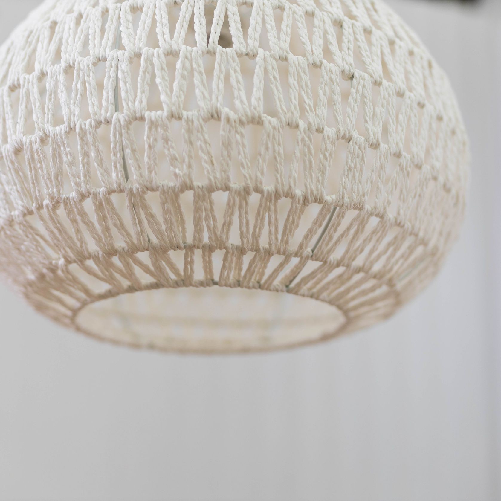 Byron | Rope Pendant Light - White gallery detail image