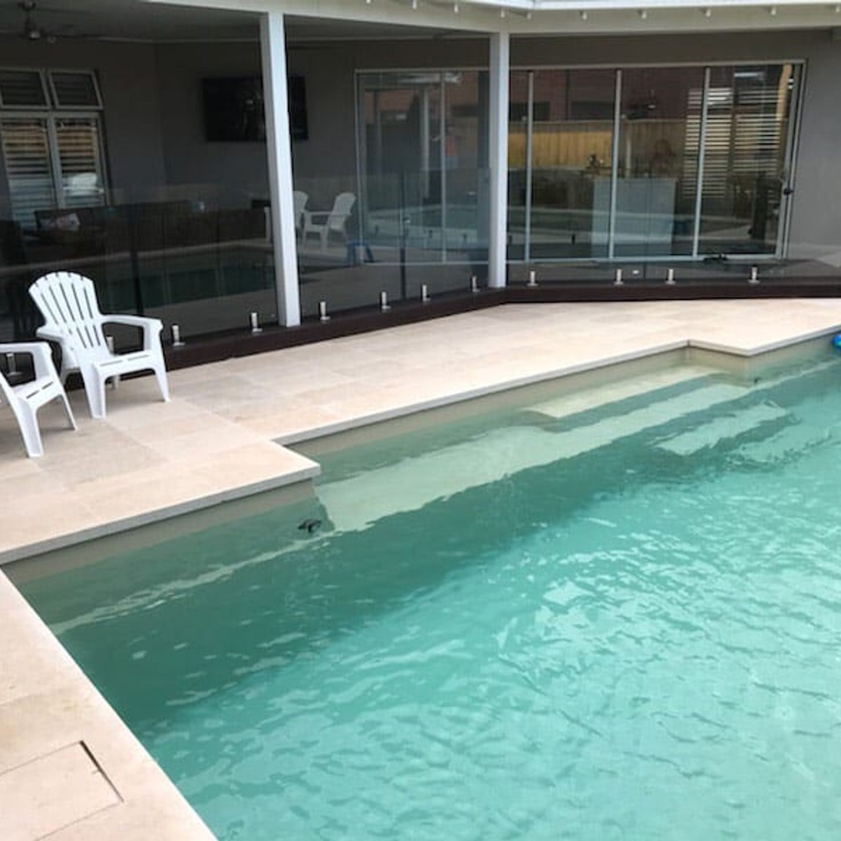 Sinai Pearl Brushed Limestone Pool Coping gallery detail image