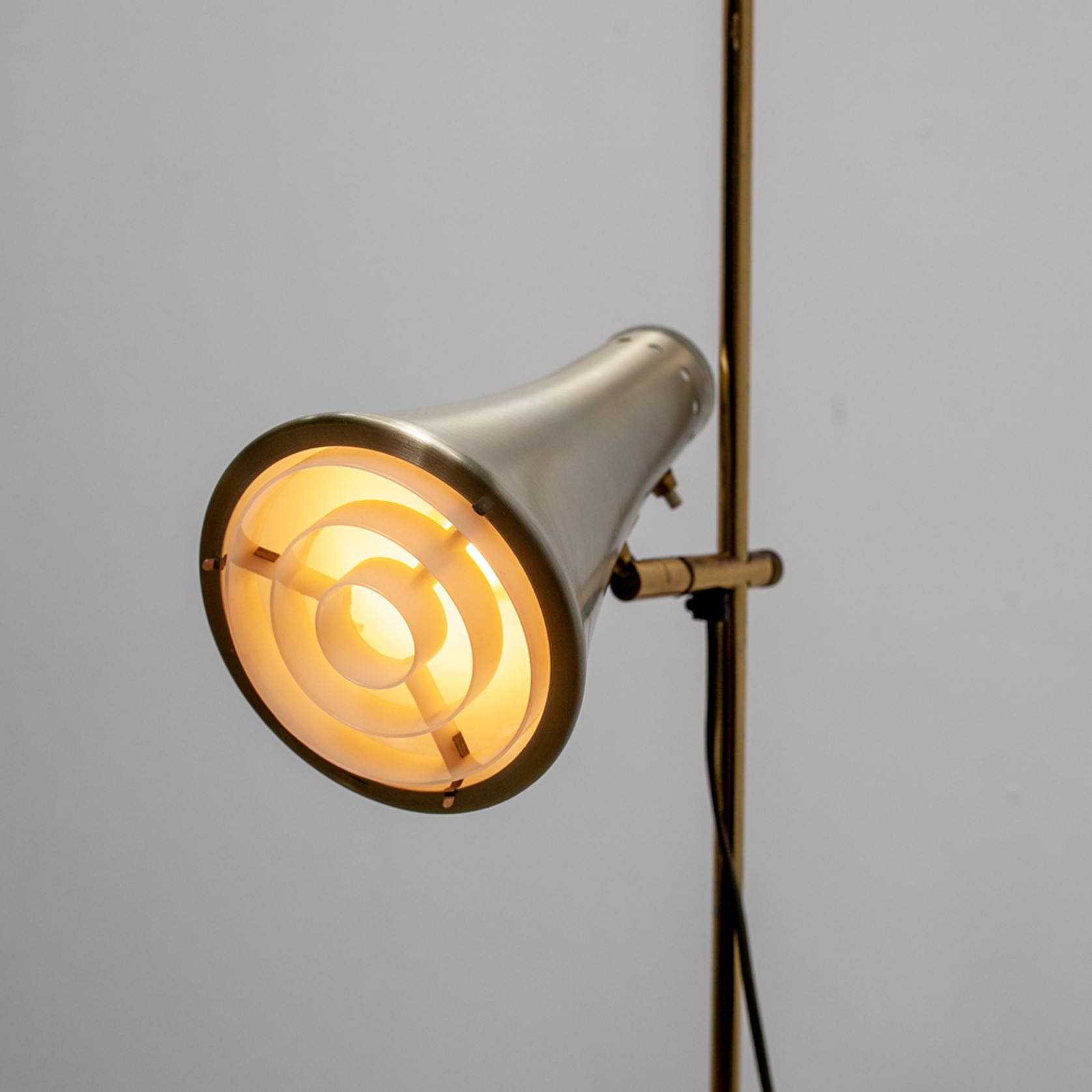 Brass Floor Lamp, Glass Details gallery detail image