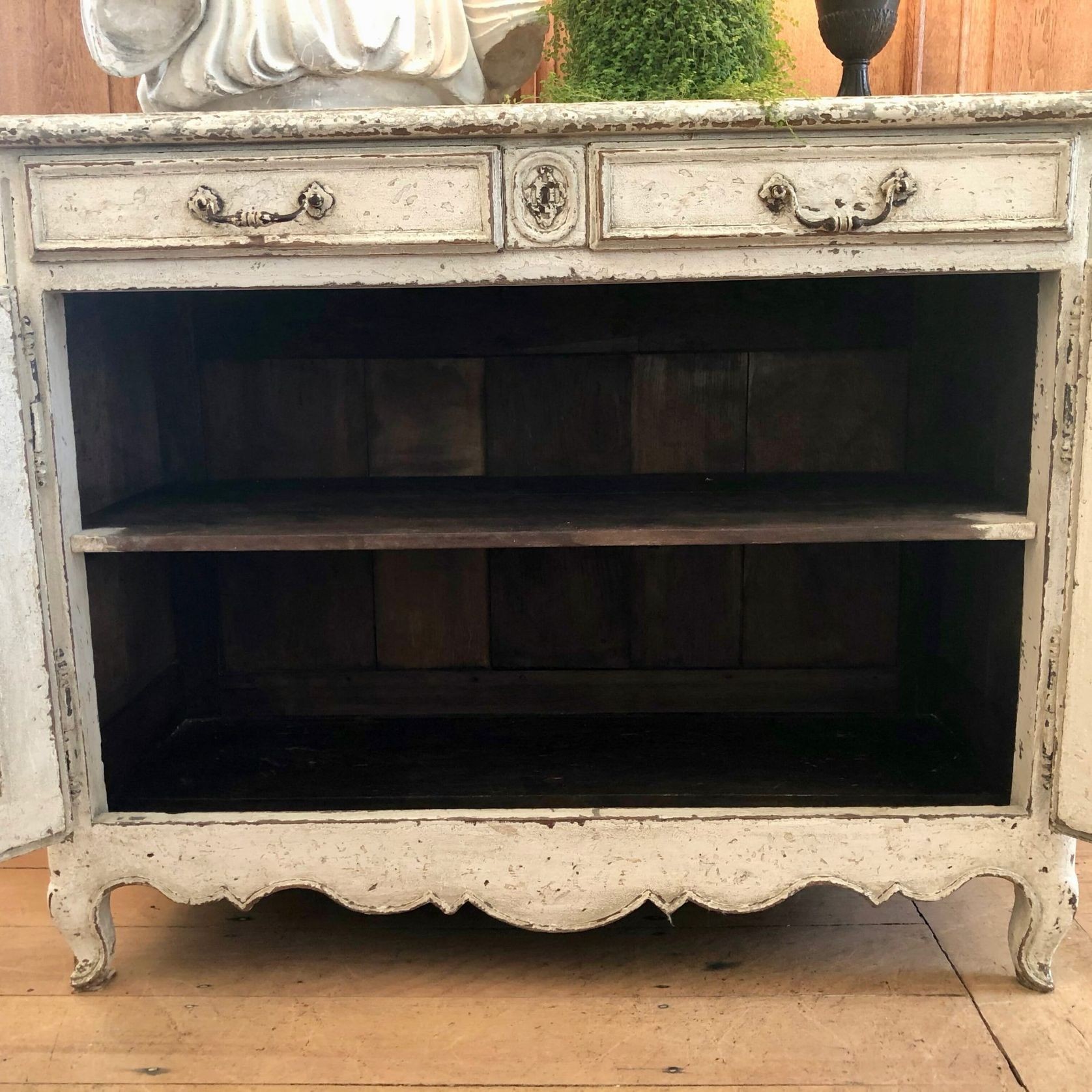 Antique Painted French Dresser With Working Lock gallery detail image