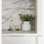 KT&CO Kitchen finger lip pull handle brass Lucky bay gallery detail image