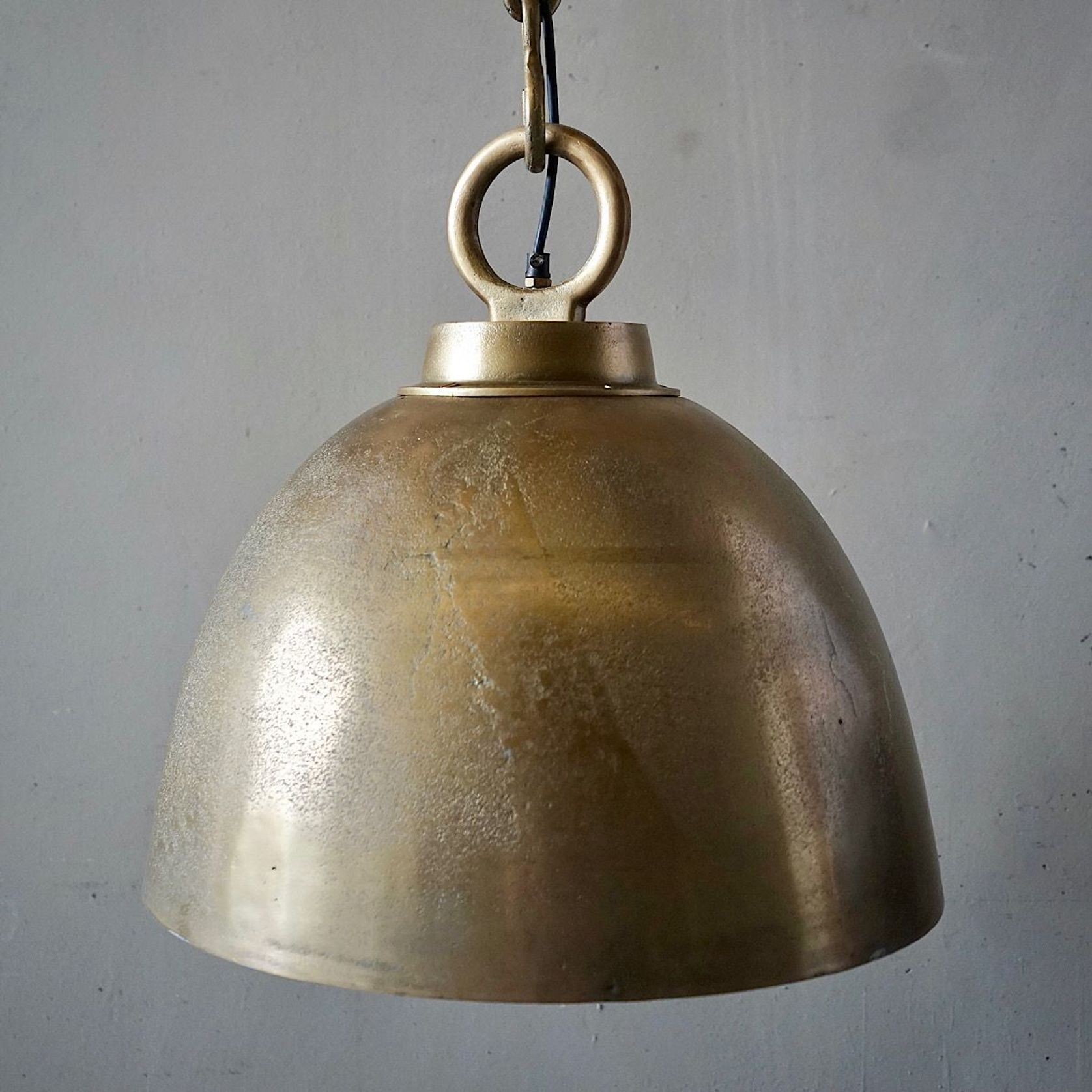 Industrial Brass Dome Pendant Lights gallery detail image