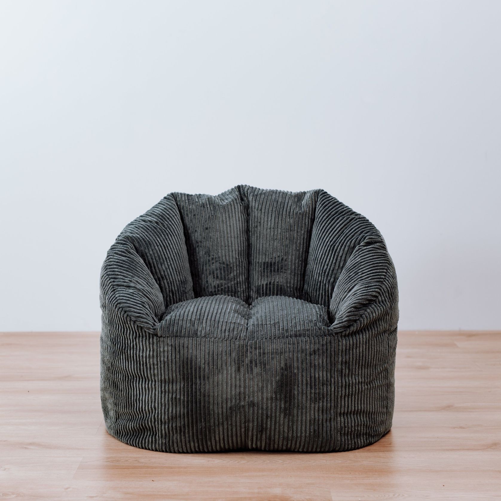Corduroy Tub Chair | Bean Bag Cover - Charcoal gallery detail image