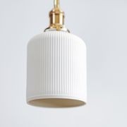 Gloria | Gold Ceramic Pleated Pendant Light gallery detail image