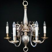 Antique French Silvered Chandelier gallery detail image