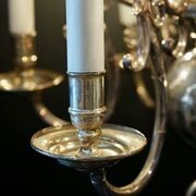Antique French Silvered Chandelier gallery detail image
