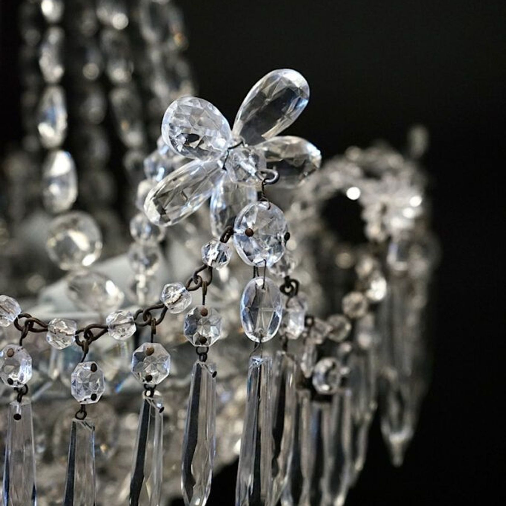 French Neoclassical Cascade Chandelier gallery detail image