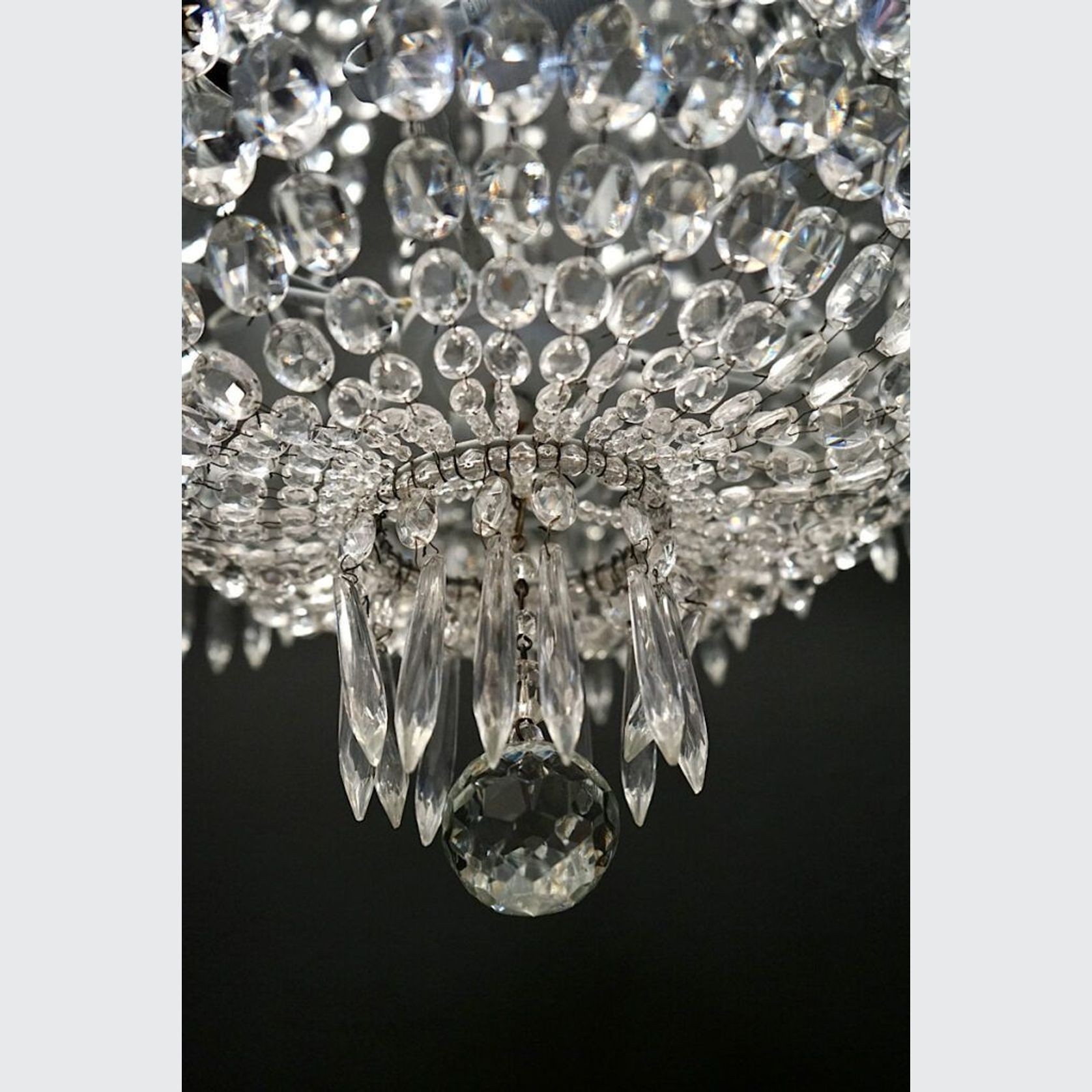 French Neoclassical Cascade Chandelier gallery detail image