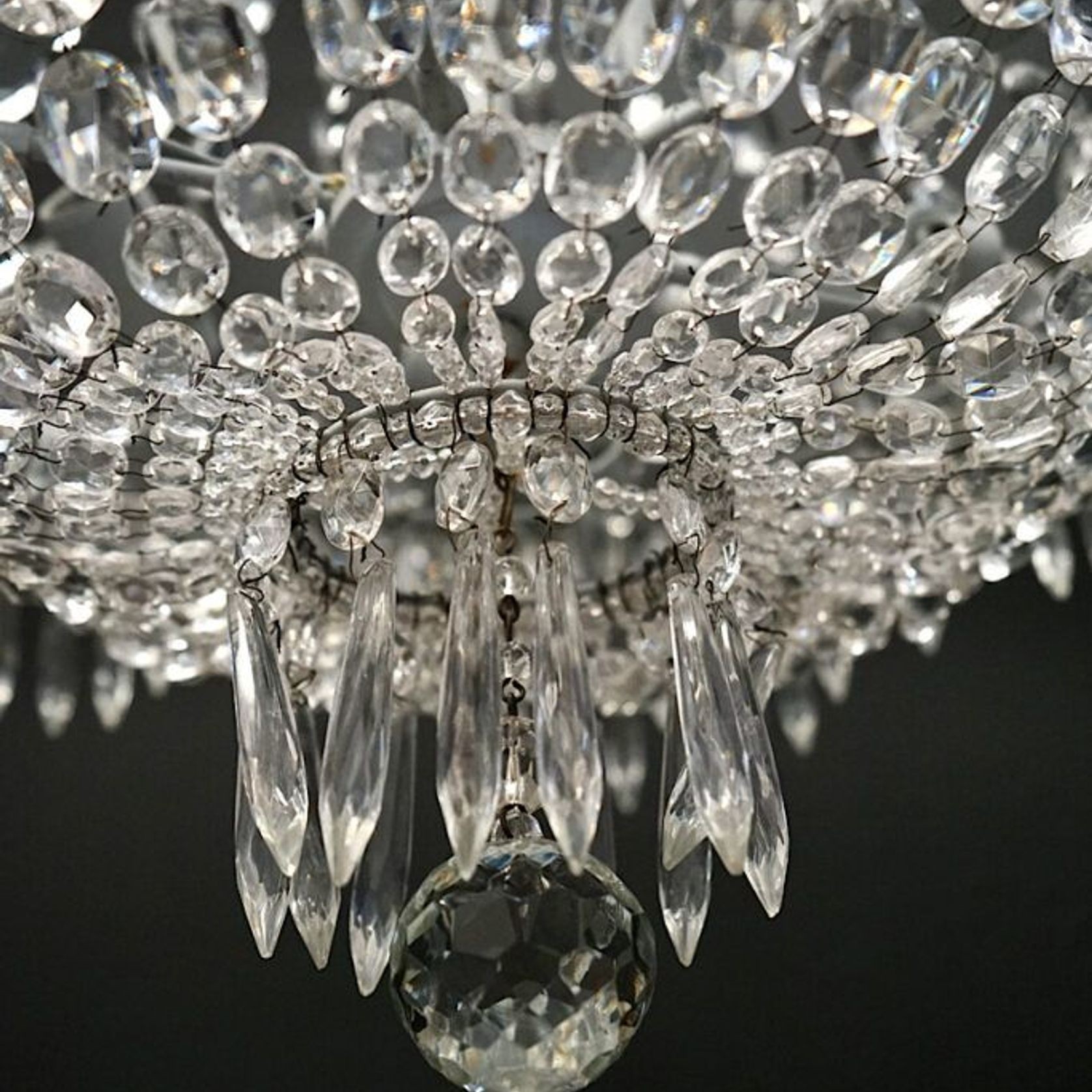 French Neoclassical Cascade Chandelier gallery detail image