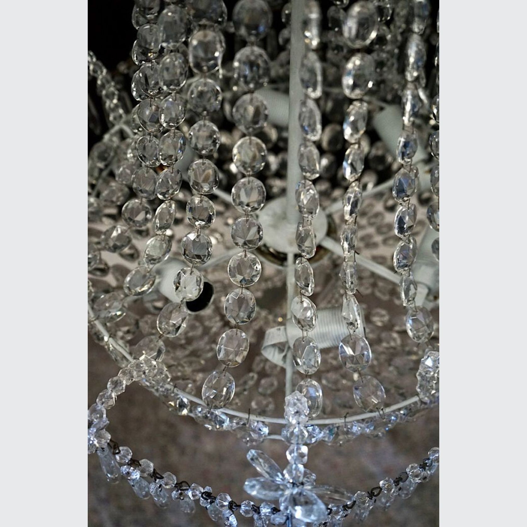 French Neoclassical Cascade Chandelier gallery detail image