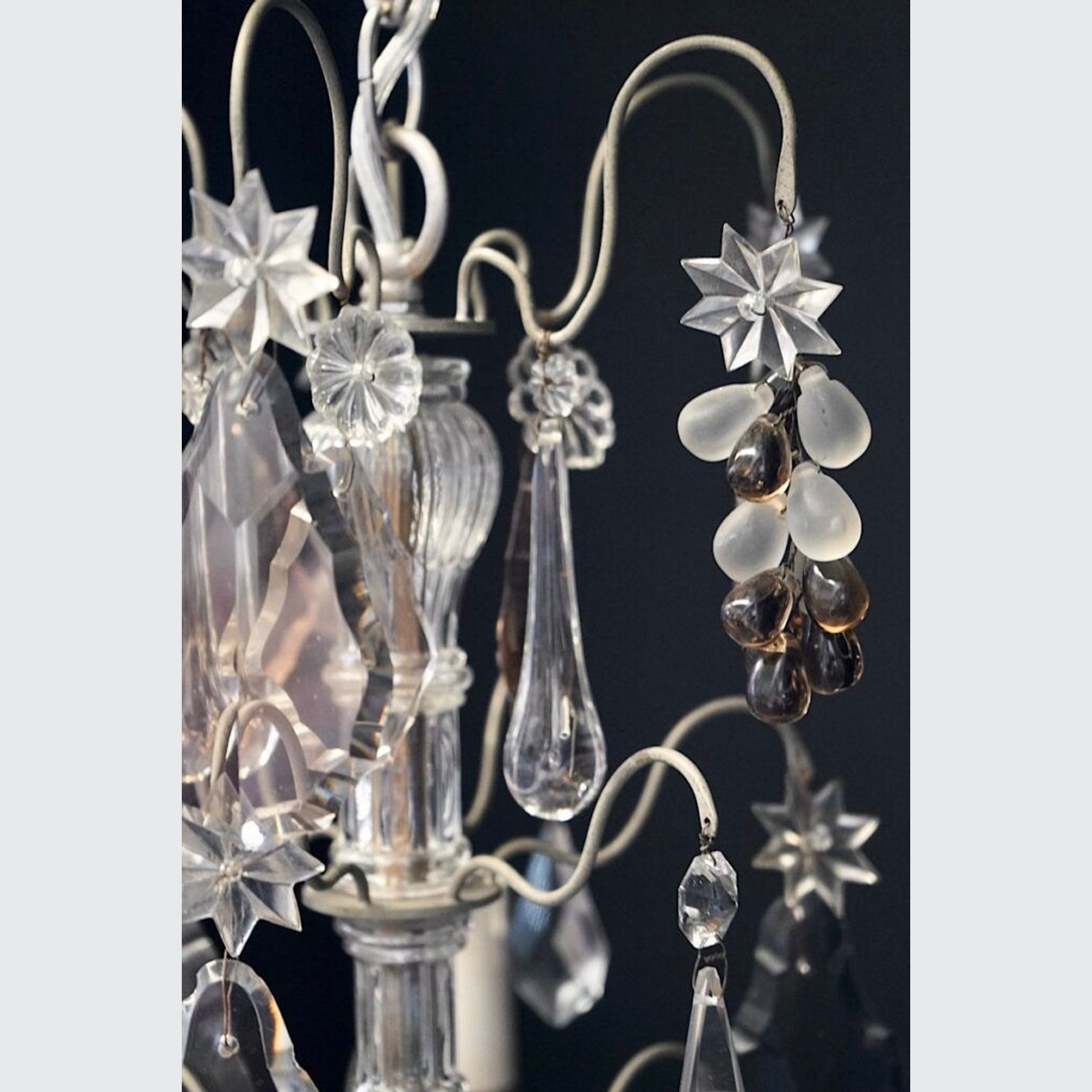 Antique French Chandelier With Glass Fruit gallery detail image
