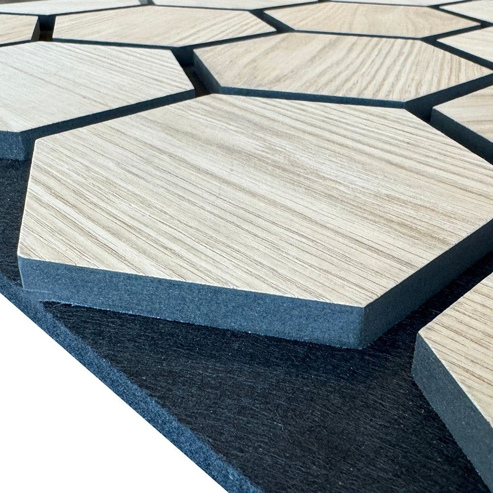 Hexagon WOODFLEX Acoustic Wood Wall Panels - Oak Veneer gallery detail image
