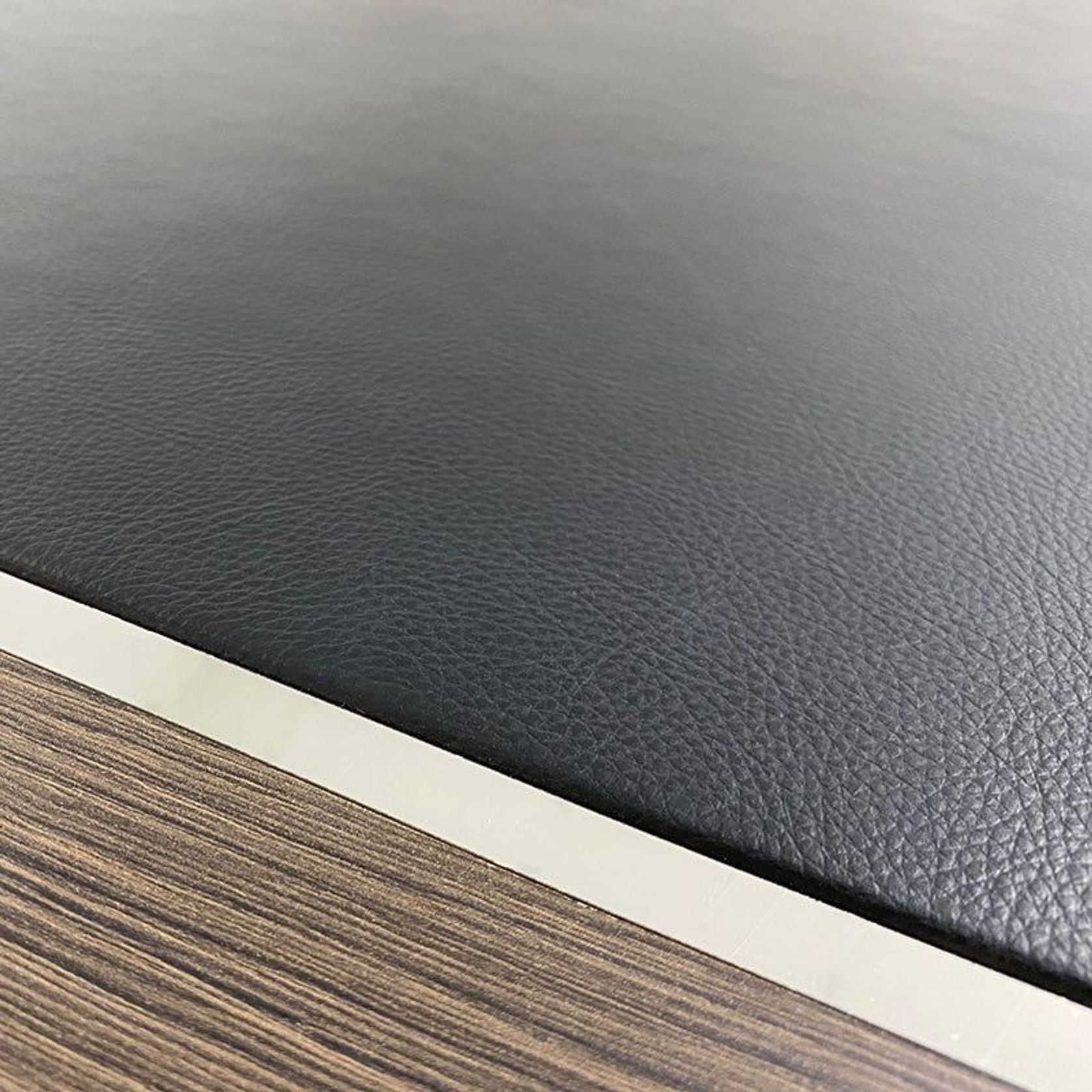 Carter Executive Office Desk + Left Return - 180cm - Coffee + Charcoal gallery detail image