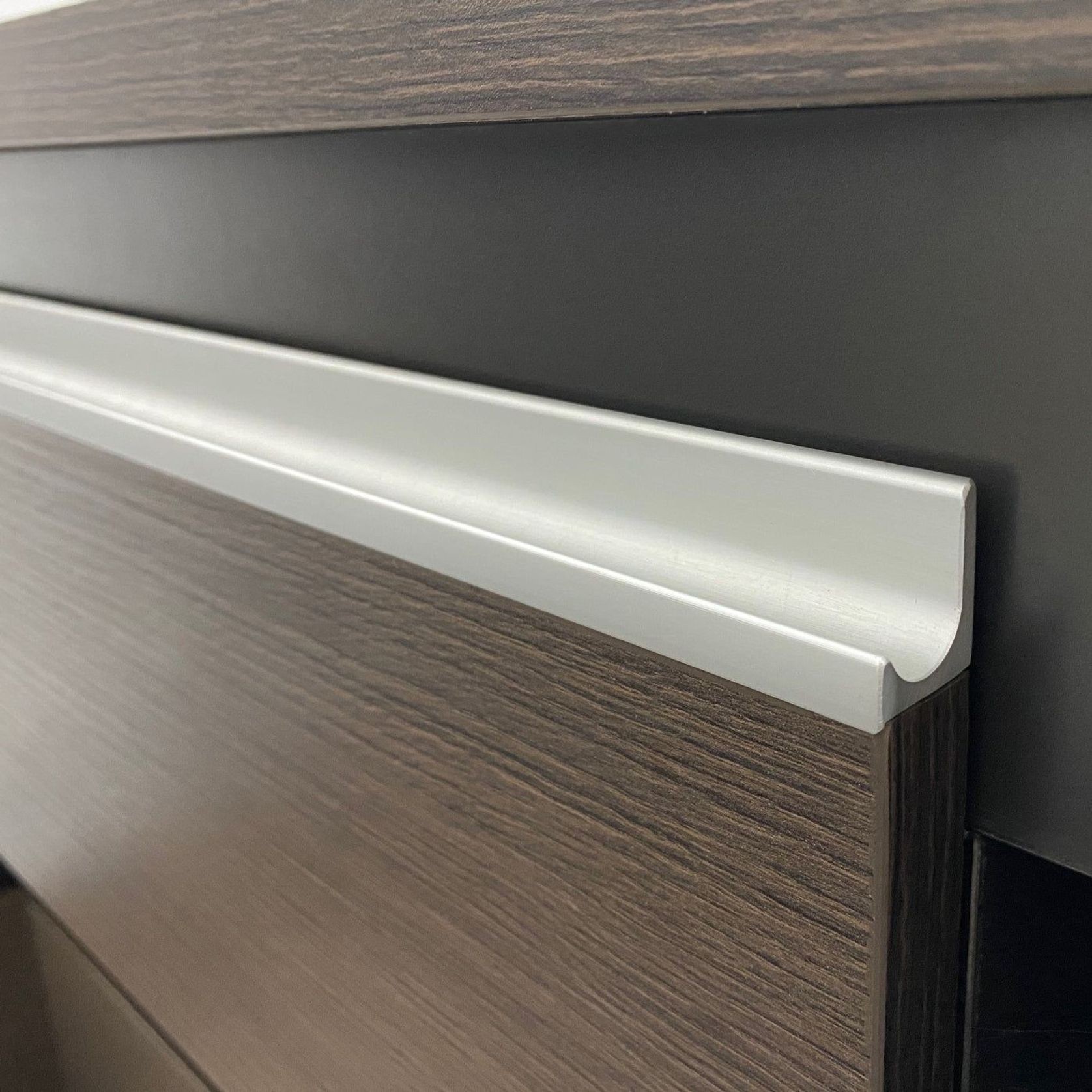 CARTER Executive Office Desk with Right Return 2.2M - Coffee & Charcoal gallery detail image