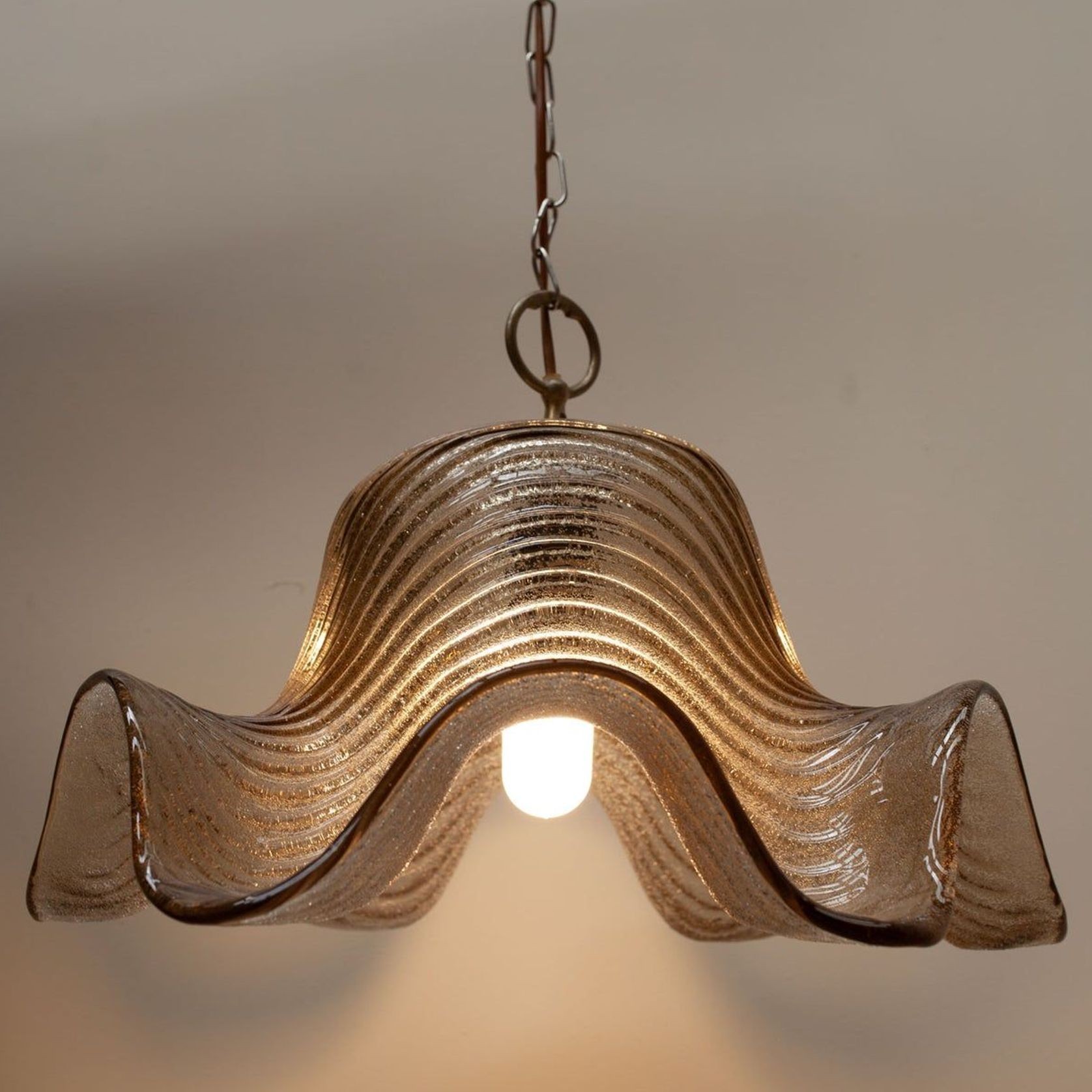 Fazzoletto Style Wave Pendant Light: 1970's gallery detail image