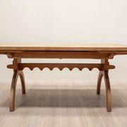 Oak Decorative Trestle Table, Danish 60's gallery detail image