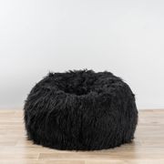 Fur Bean Bag - Black Shaggy gallery detail image