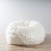 Lush Fur Bean Bag - White gallery detail image