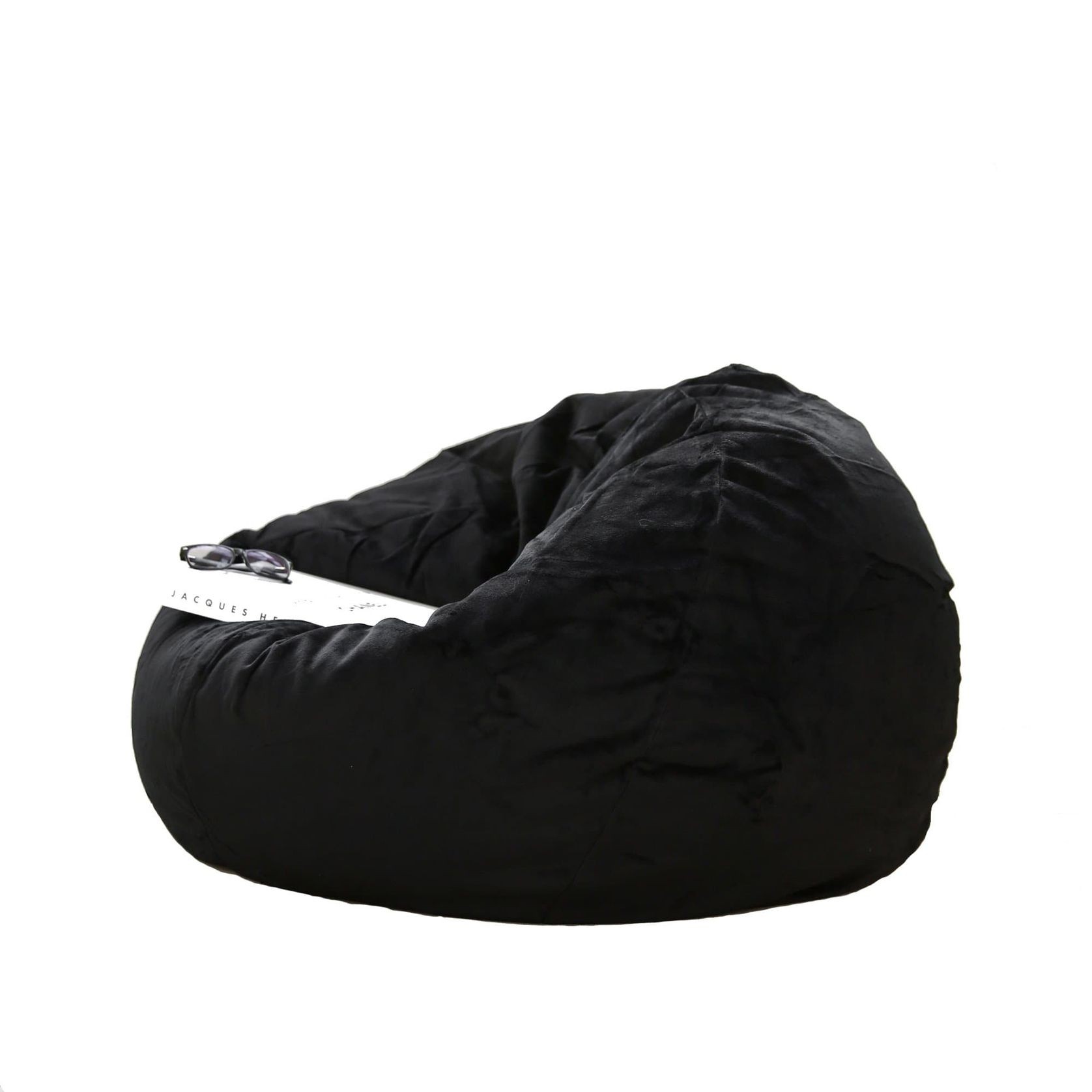 Pierre Fur Bean Bag - Black gallery detail image