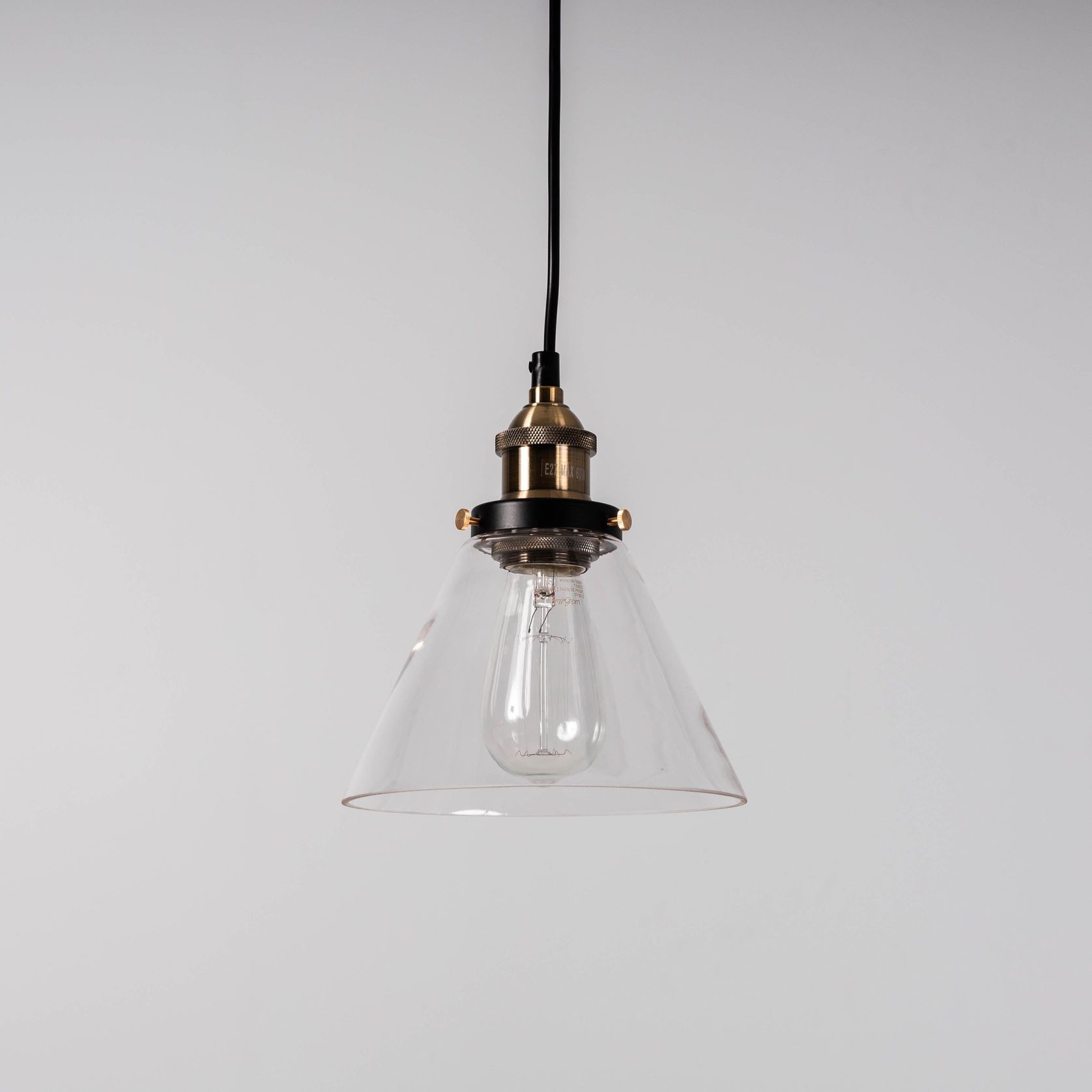 Sophie Glass Pendant Light - Brass gallery detail image