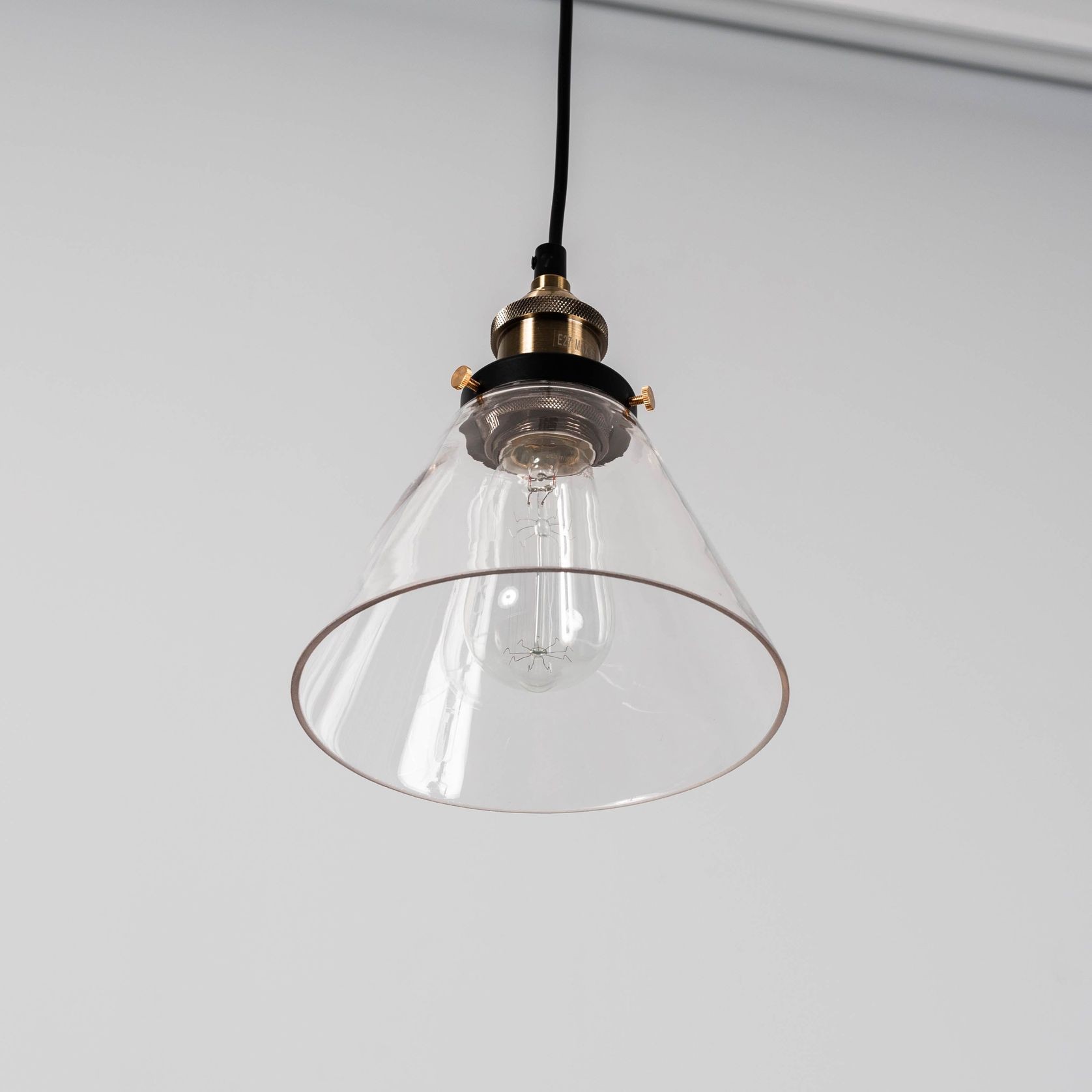 Sophie Glass Pendant Light - Brass gallery detail image