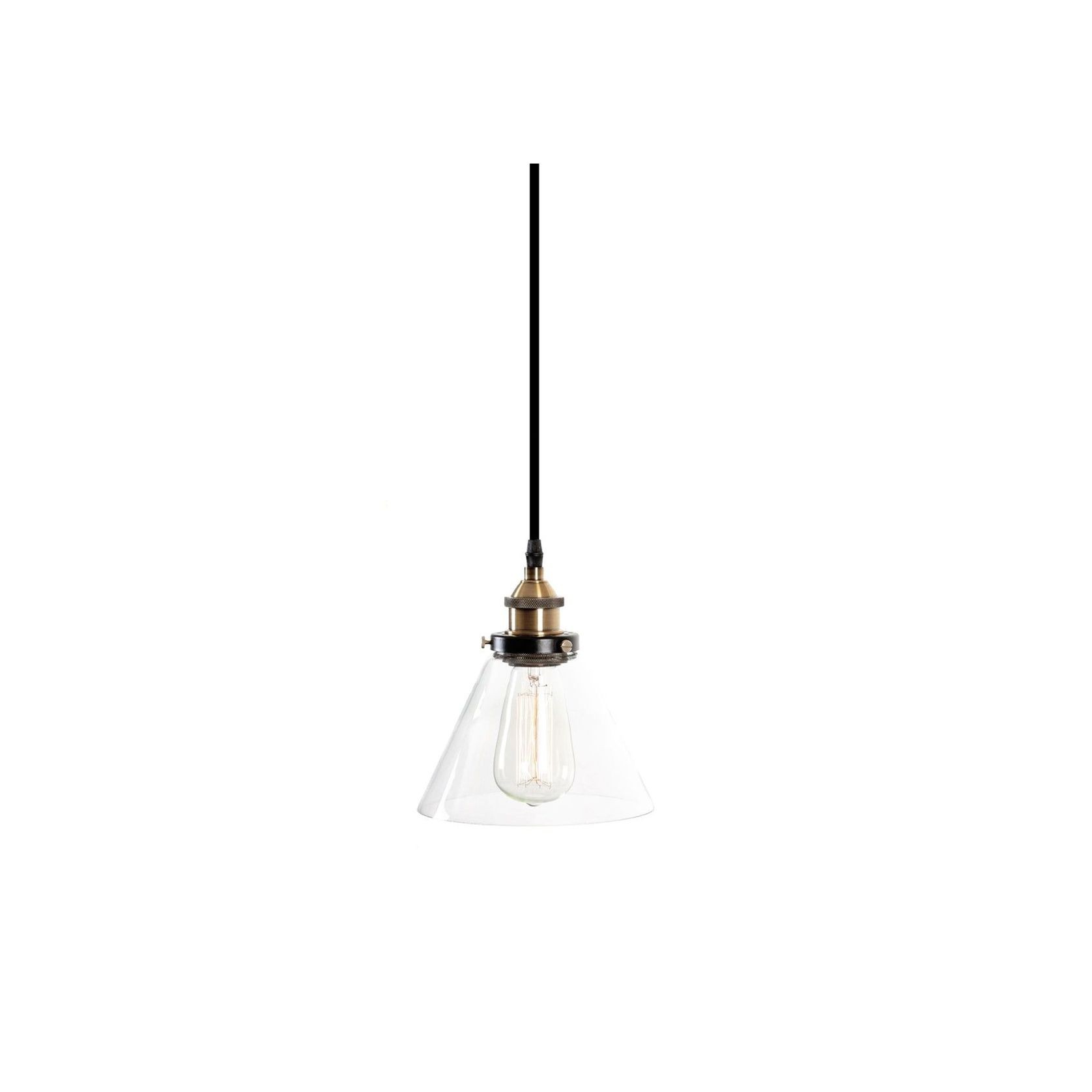 Sophie Glass Pendant Light - Brass gallery detail image