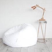Plush Fur Bean Bag - White Cloud gallery detail image