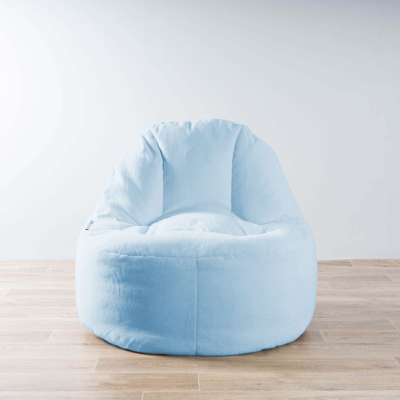 Plush Fur Lounger Bean Bag Chair - Sky Blue gallery detail image