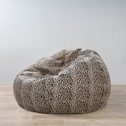 Pierre Fur Bean Bag - Leopard Print gallery detail image