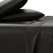 Silky Soft Bamboo Sheet Set - Black gallery detail image