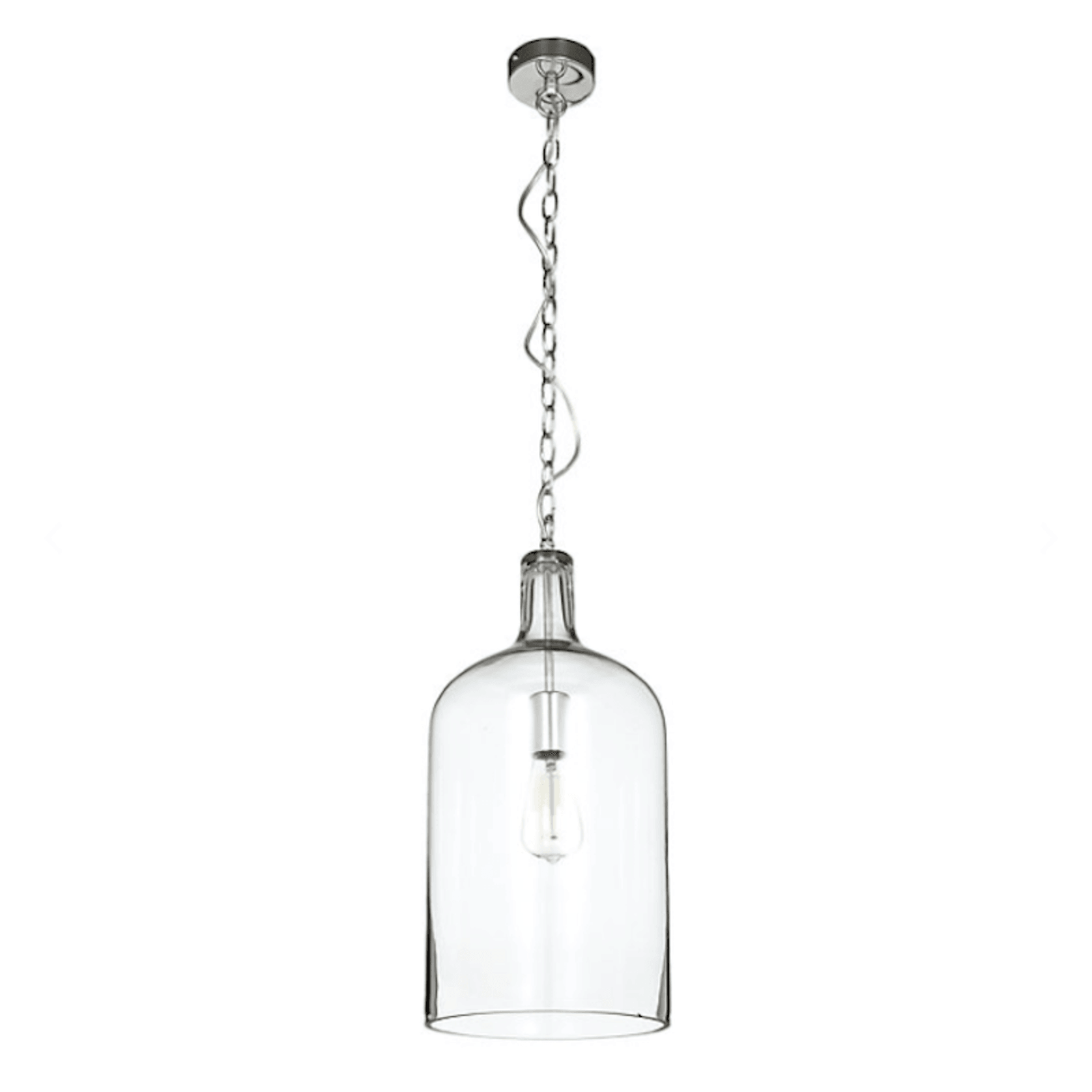 Kendal Glass Pendant Light - Chrome gallery detail image