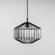 Butler Crystal Pendant Light - Black gallery detail image